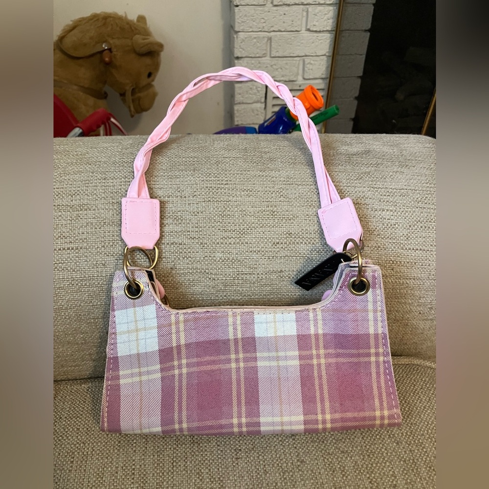 Pink checkered mini purse - Picture 4 of 4